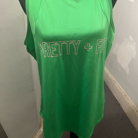 AKA Ivy Storehouse Sleeveless Green Sports Top with Pink Lettering - Picture 3 of 9